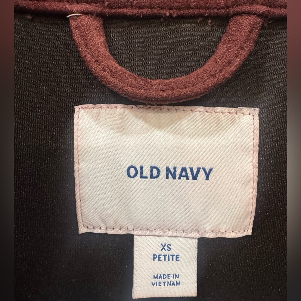 Old Navy Deep Red Faux Suede Jacket - Picture 4 of 5